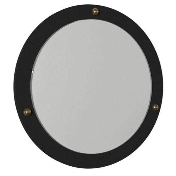 Miroir Rond avec Bois Noir 44cm
