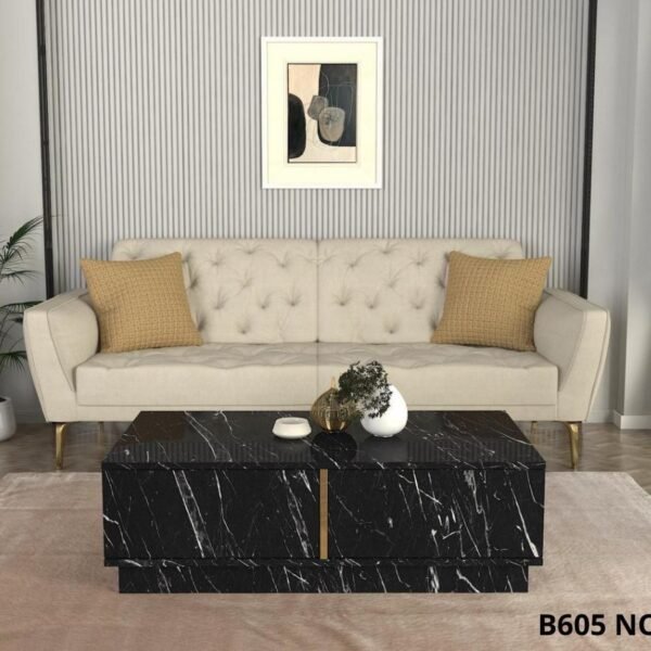 Table Basse avec rangement en noire 110cm