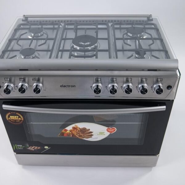 CUISINIÈRE ELACTRON 5FEUX 90X60 INOX EL6090