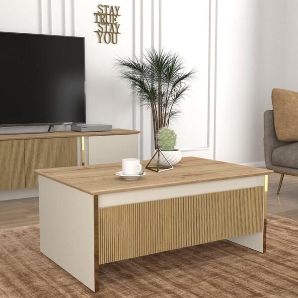 Table Basse en beige 110cm
