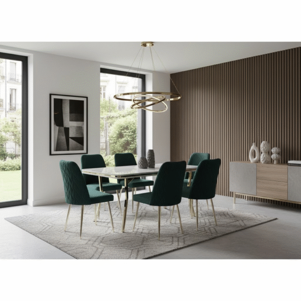 Table à manger 6places extensible en vert