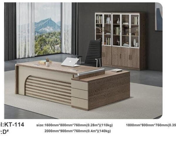 Une table  de bureau directeur avec retour kT114-20