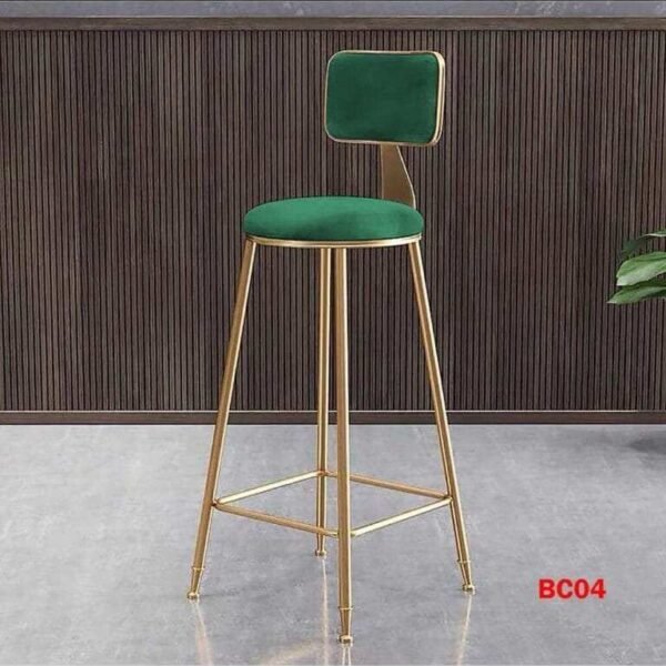 Chaise Haute en Daim Verte