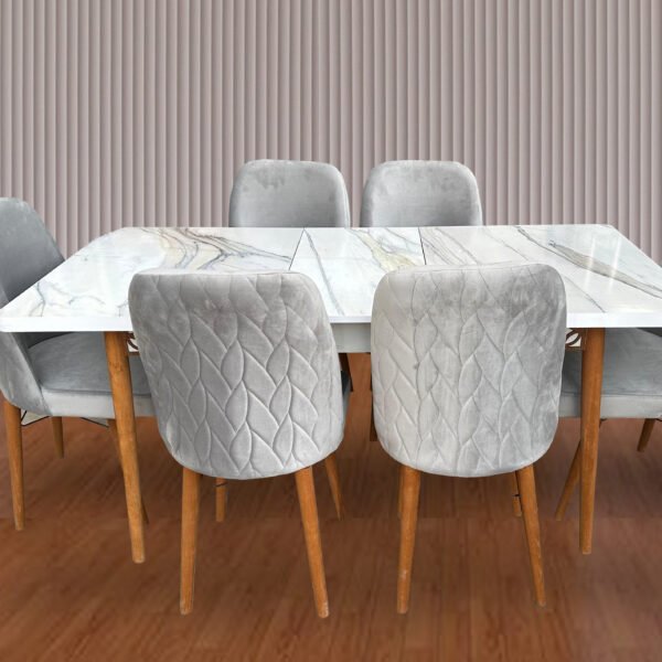 Table à Manger 6places Extensible en Gris