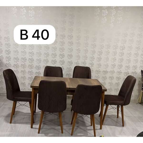Table à manger 6places Extensible en Marron