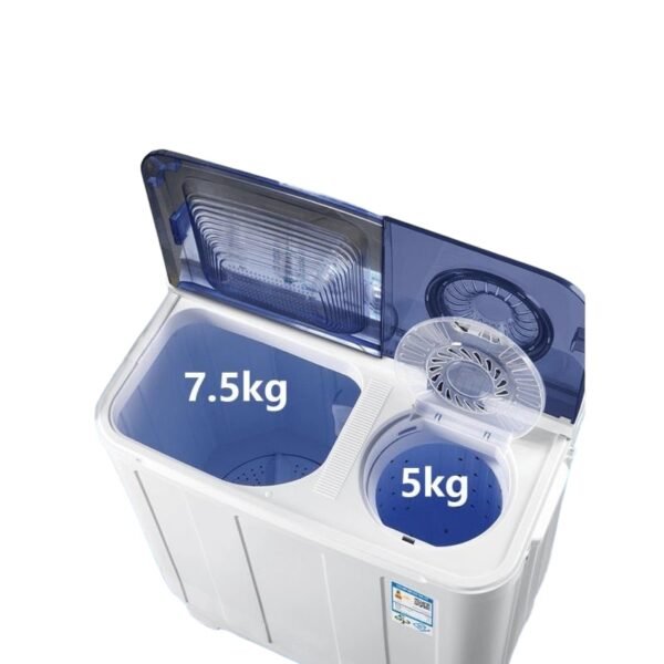 MACHINE À LAVER HISENSE 7.5KG SEMI-AUTOMATIQUE TWIN-TUB WSQB753W