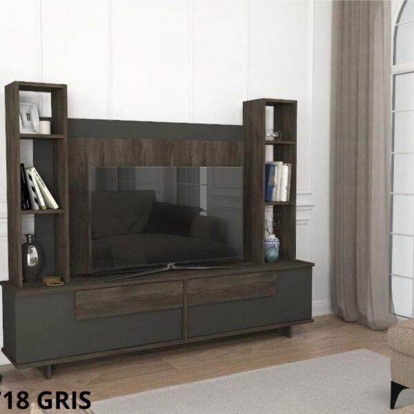 Meuble téléviseur marron avec rangement