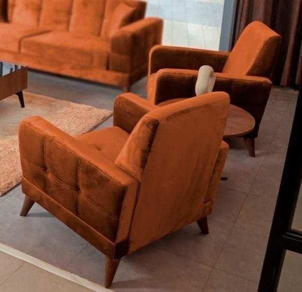 Fauteuil club deux places Orange
