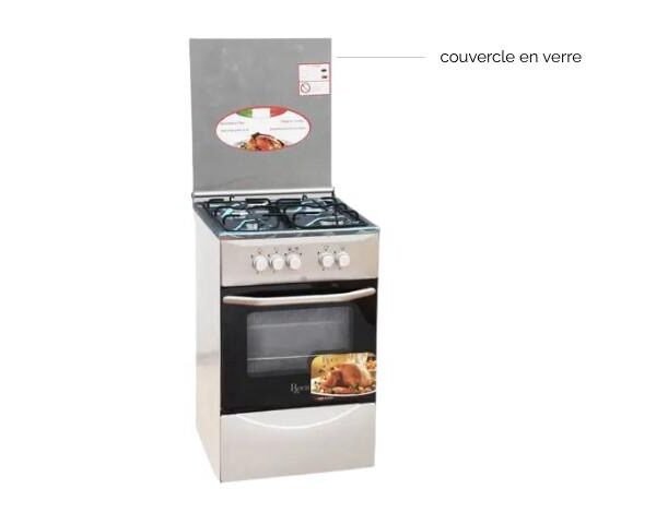 CUISINIÈRE ROCH 4FEUX 50X50 INOX