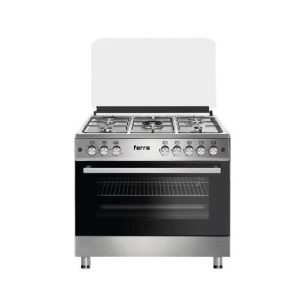 CUISINIÈRE FERRE 5FEUX 90X60 INOX F9P50G2