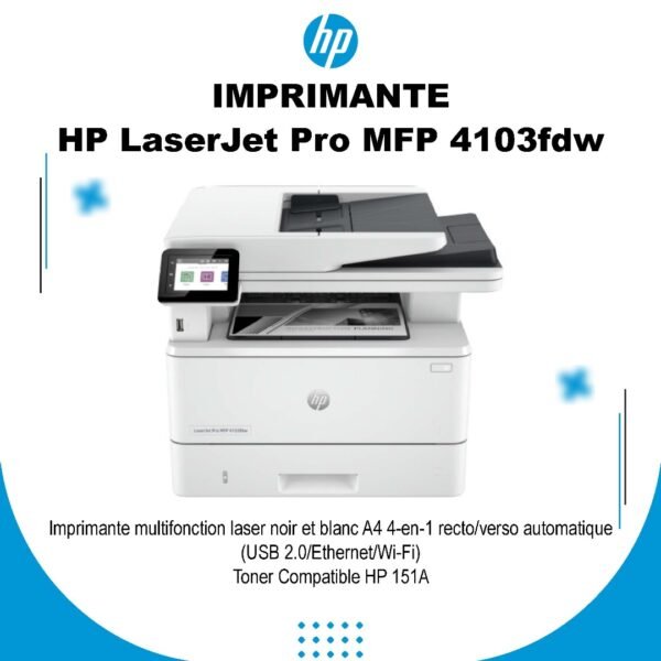 IMPRIMANTE HP LASER PRO COULEUR MFP 4103FDW