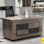 Table Bureau 1m40 Avec Rangements Marron Beige KT1206-14 l