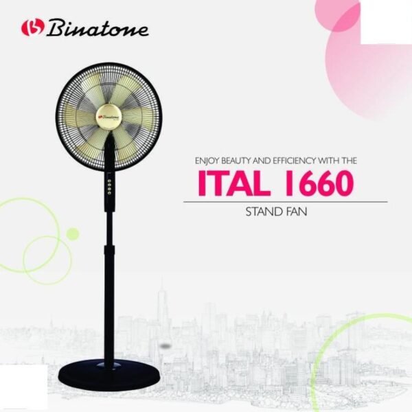 Ventilateur Binatone 16" Noire Doré ITAL1660