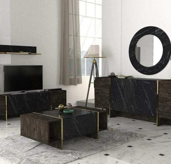 Meuble Téléviseur avec Étagères , Table Basse et BuffetT805-B805-C805