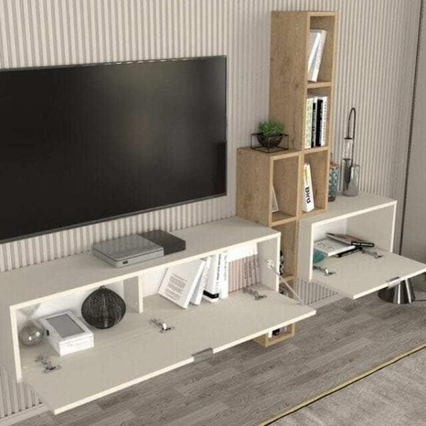 Meuble Téléviseur Beige avec rangement T620