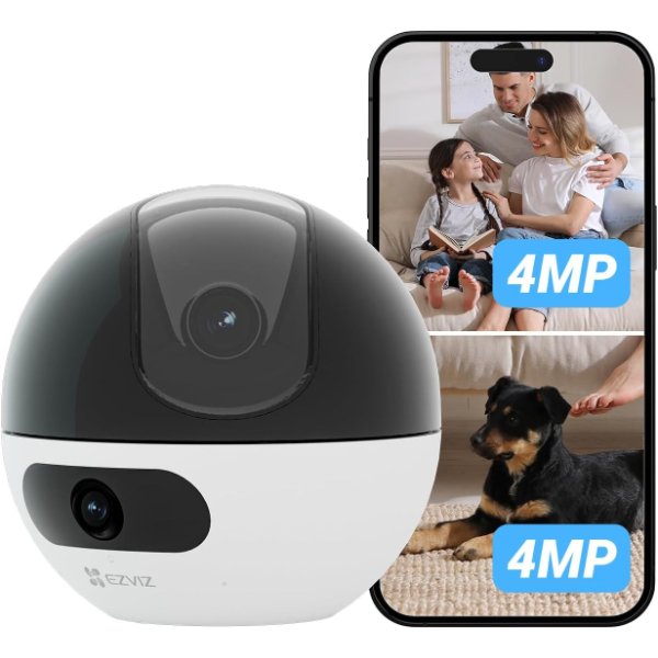EZVIZ – Caméra IP Wi-Fi à double objectif panoramique et inclinable - C7 Dual 2K+