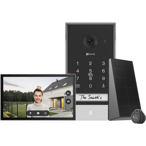 Visiophone connecté 2K alimenté par batterie avec option de recharge solaire - EP7