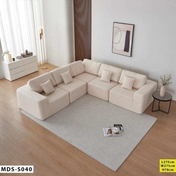 Canapé Angle 4Places Importé en Beige S040