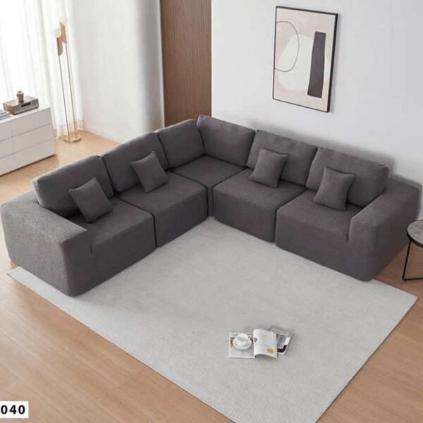 Canapé Angle 4Places Importé en Gris S040