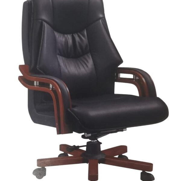 FAUTEUIL BUREAU MINISTRE NOIR MARRON
