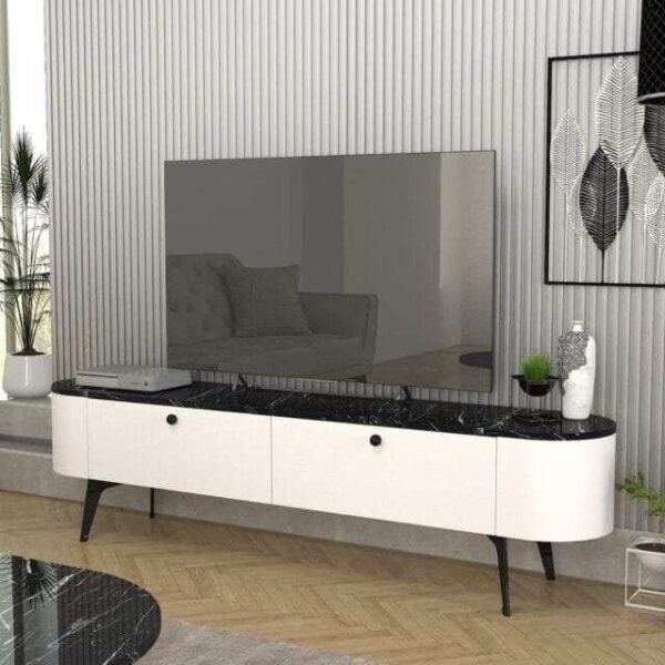 Meuble Téléviseur Noir Blanc T103