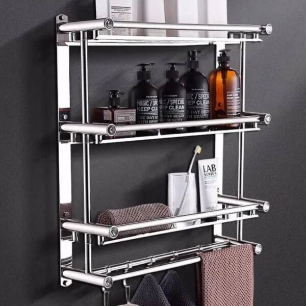Étagère Salle de Bain 3Niveaux en Inox