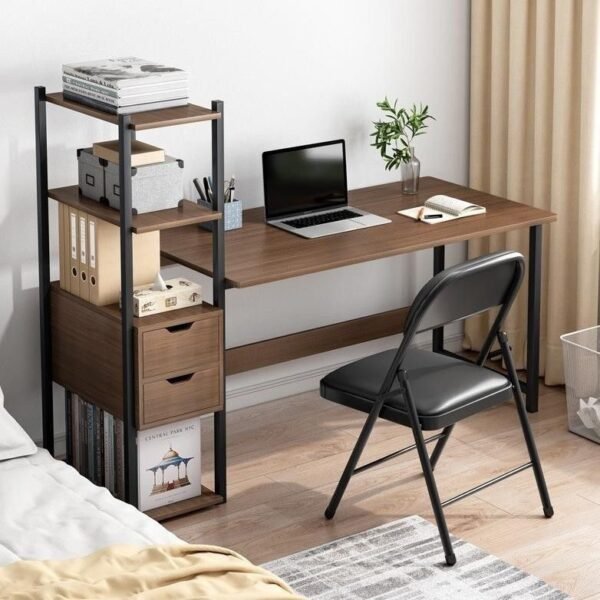 Table Bureau Domestique avec Etagères De Rangement