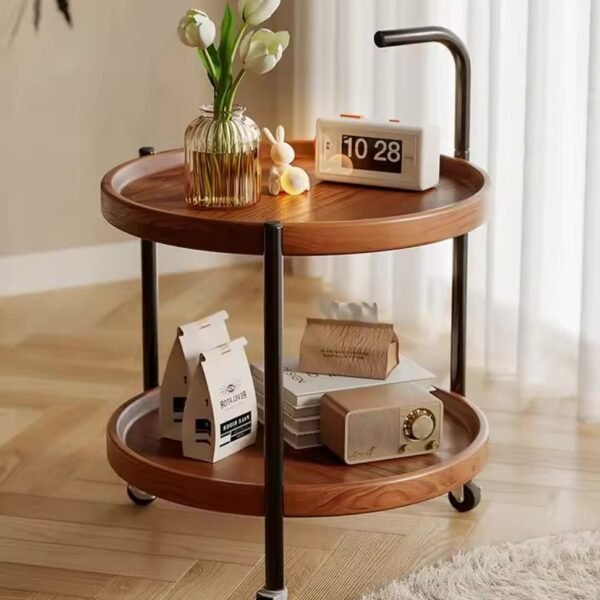 Table d’Appoint Deux Niveaux en Bois