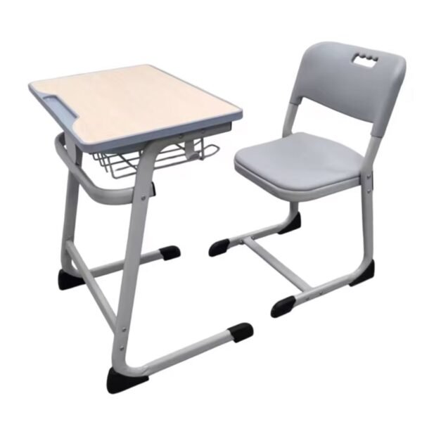 Table D'étude Adulte Réglable en Hauteur avec Tiroir De Rangement