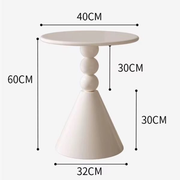 Table d’Appoint Blanc en Fer