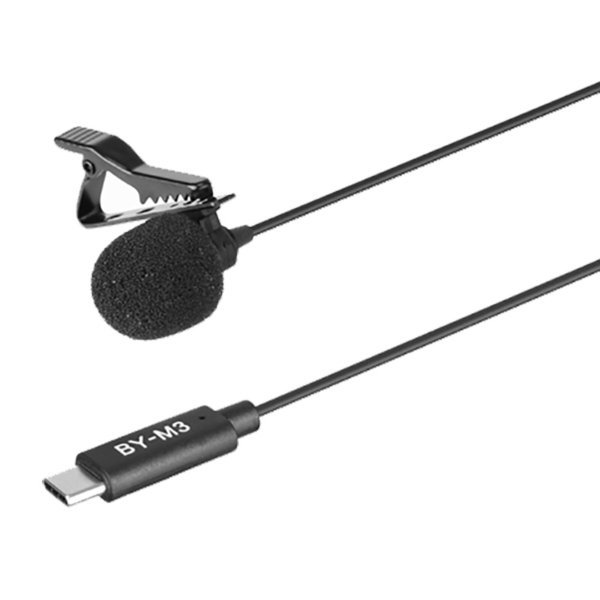 Micro cravate à condensateur - Directivité omnidirectionnelle - USB-C - Smartphone/APN/PC
