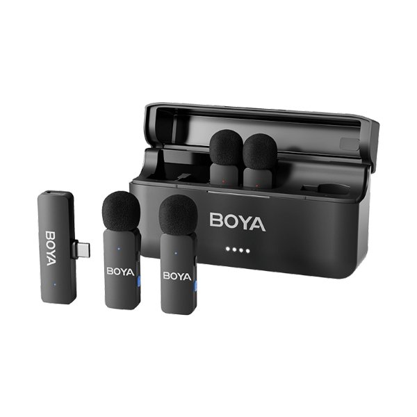 Système de micro cravate sans fil ultracompact pour 4 personnes avec connecteur USB-C