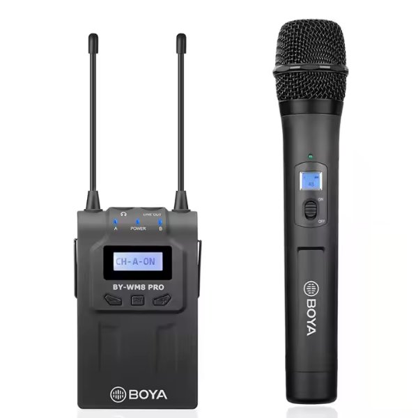 Système de micro cravate sans fil monté sur caméra (568 à 599 MHz)