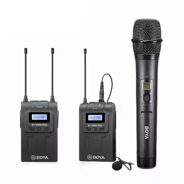 Système de micro cravate sans fil monté sur caméra (568 à 599 MHz)
