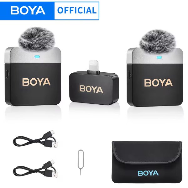 Système de micro cravate sans fil omnidirectionnel, pour 2 personnes BY‑M1V6