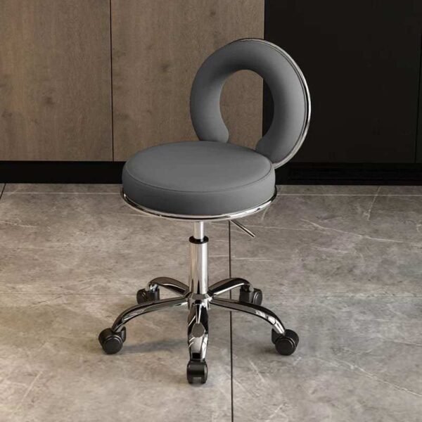 Chaise Rotative avec Roues en Gris