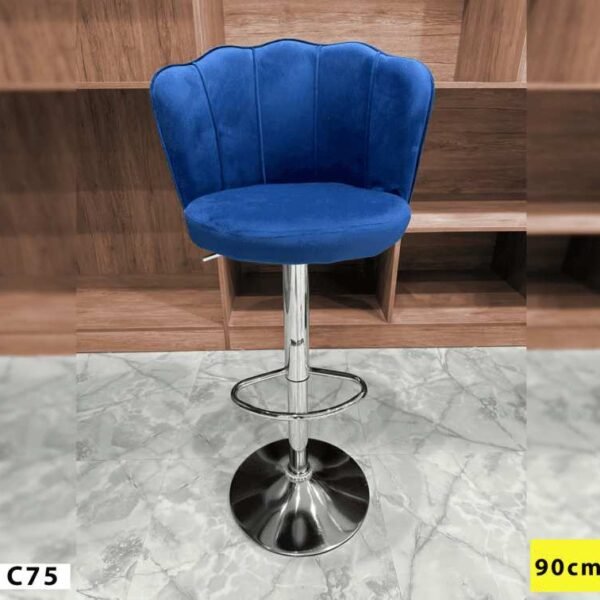Chaise Haute pour Salon de Coiffure en Bleu