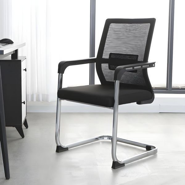 Chaise visiteurs noire CH01