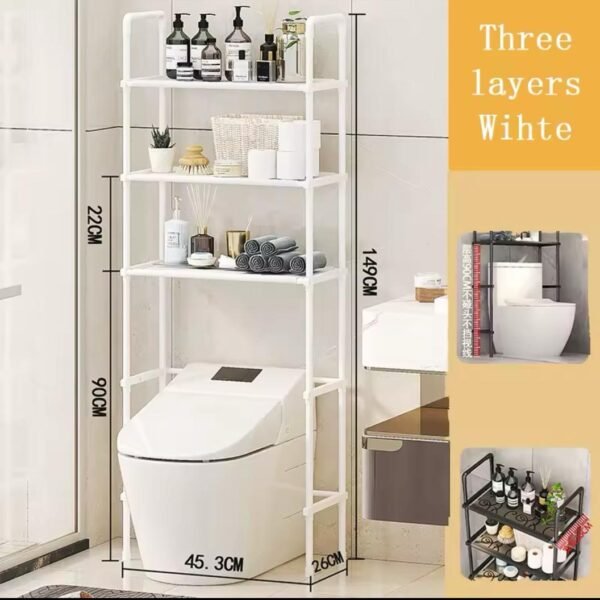 Étagère Salle de Bain en Métal Blanc