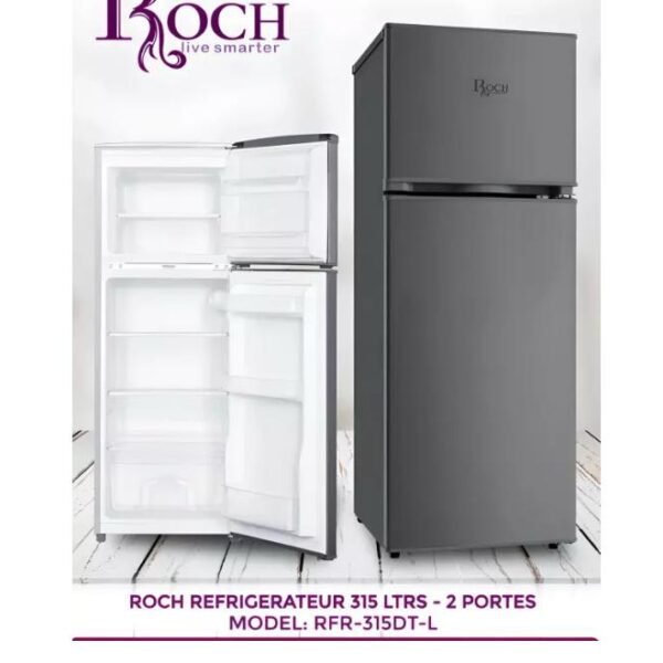 RÉFRIGERATEUR ROCH 315L 2PORTES GRIS RFR315DTL