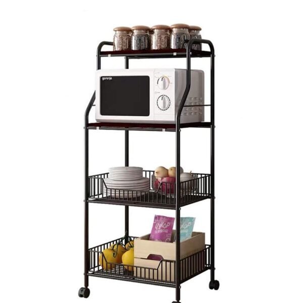 Etagère de Cuisine en Bois et Métal Avec des Niveaux