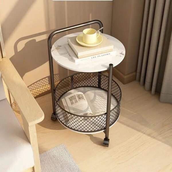 Table d’Appoint Deux Niveaux en Marbre