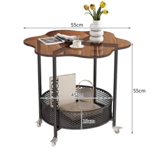Table d’Appoint Deux Niveaux en Verre