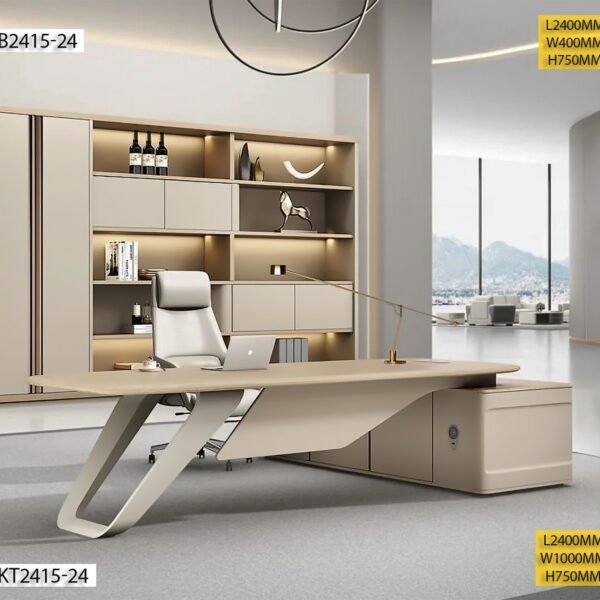 TABLE BUREAU 2m40 +BIBLIOTHEQUE KT2415-24+B2415-24