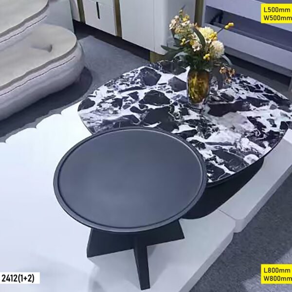 Table Basse 2Pieces Noire et Blanc