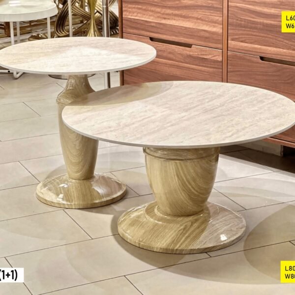 Table basse Rondes 2 Pièces Beige