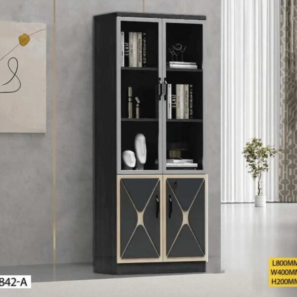 Armoire de rangement bureau 2 Battants 842A Noir