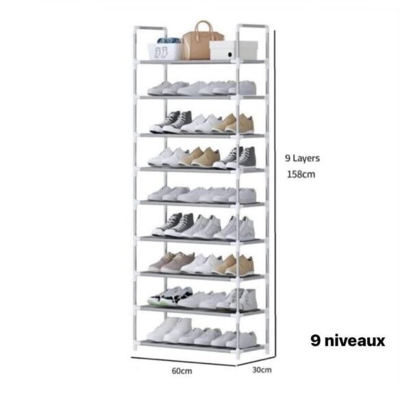 Étagère Chaussures 36Paires en Plastique