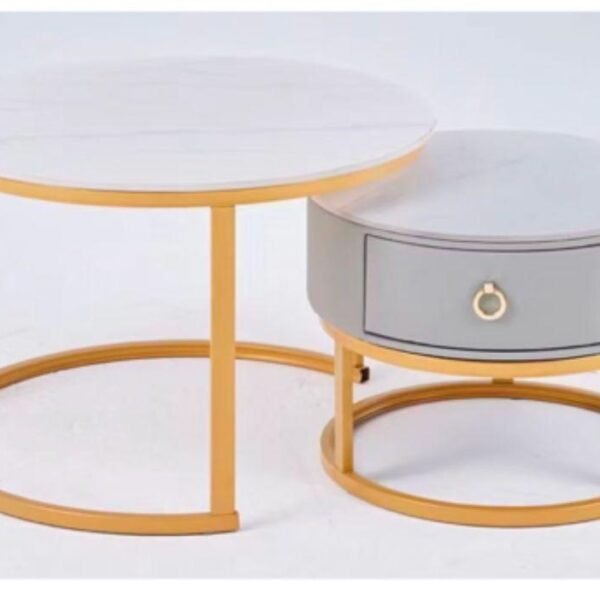 Table basse 2 Pièces en  Marbre Gris
