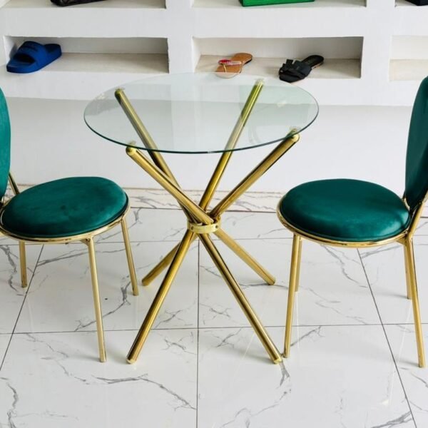 Tête à Tête en Verre et Daim Vert